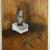 Magic Room, Karton auf Alu Dibond, gebeizt, Figur gestickt, 100 x 80 cm, 2022